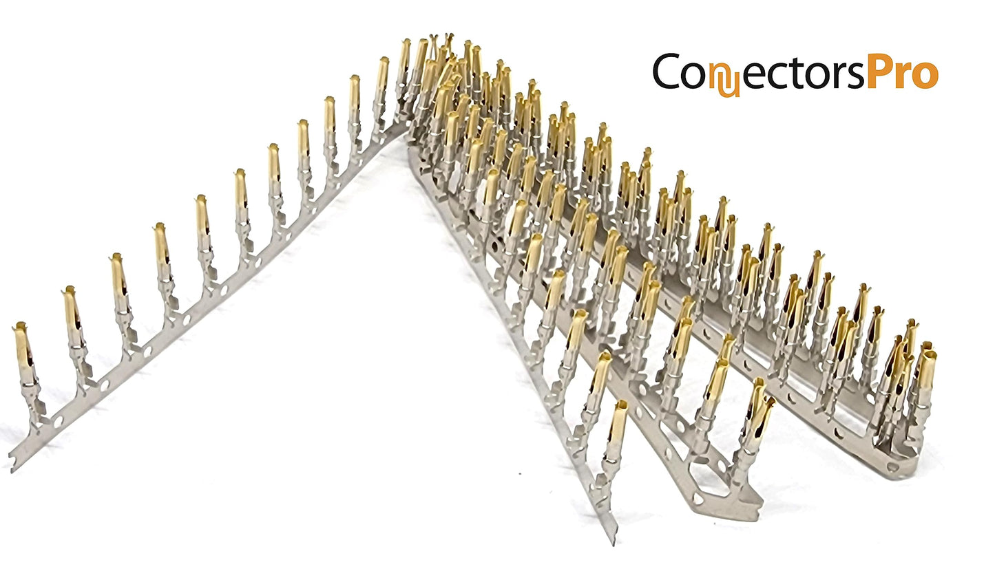 PC Accessories - Connectors Pro D-Sub 2.0 mm Female Crimp Pins, 200Pack 2mm Gold Tin Plated DB Pin for DB9 DB15 DB25 DB37 DB50 Female Crimp Connectors