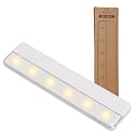 Brilliant Evolution 0.9" Ultra-Thin Wireless Under Cabinet Lights Battery-Operated LED Fixtures - 8.5" L Stick-On Push Lighting - 65 Lumens Warm