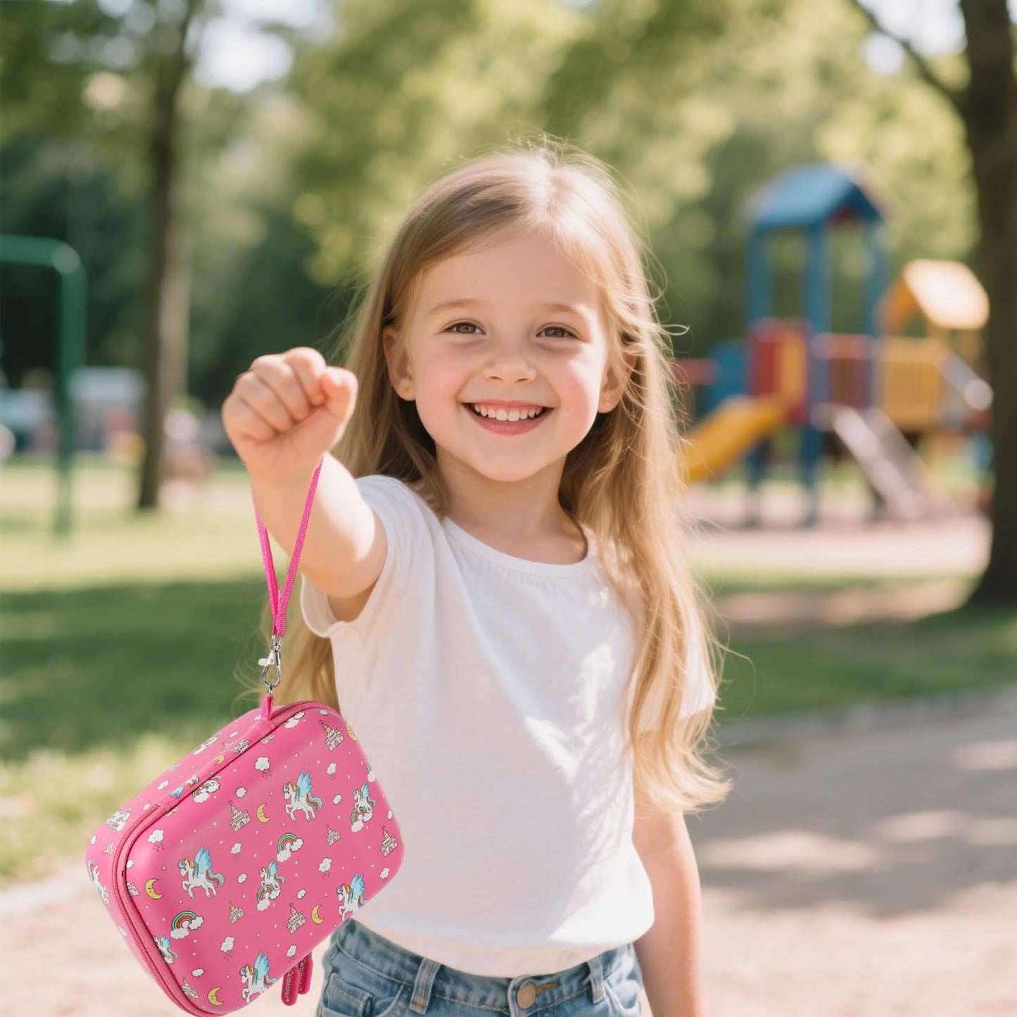 Kids Camera Case Compatible with ESOXOFFORE, for Dylanto, for Cimizi, for DUDUDRAGON for Instant Print Camera and Print Paper, Cute Hard Camera
