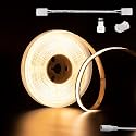PAUTIX COB LED Strip Light 12V 18ft/5.5m Warm White 3000K 504LEDs/M Super Bright Flexible CRI93+ LED Rope Lights Bright for Kitchen Home DIY Lighting