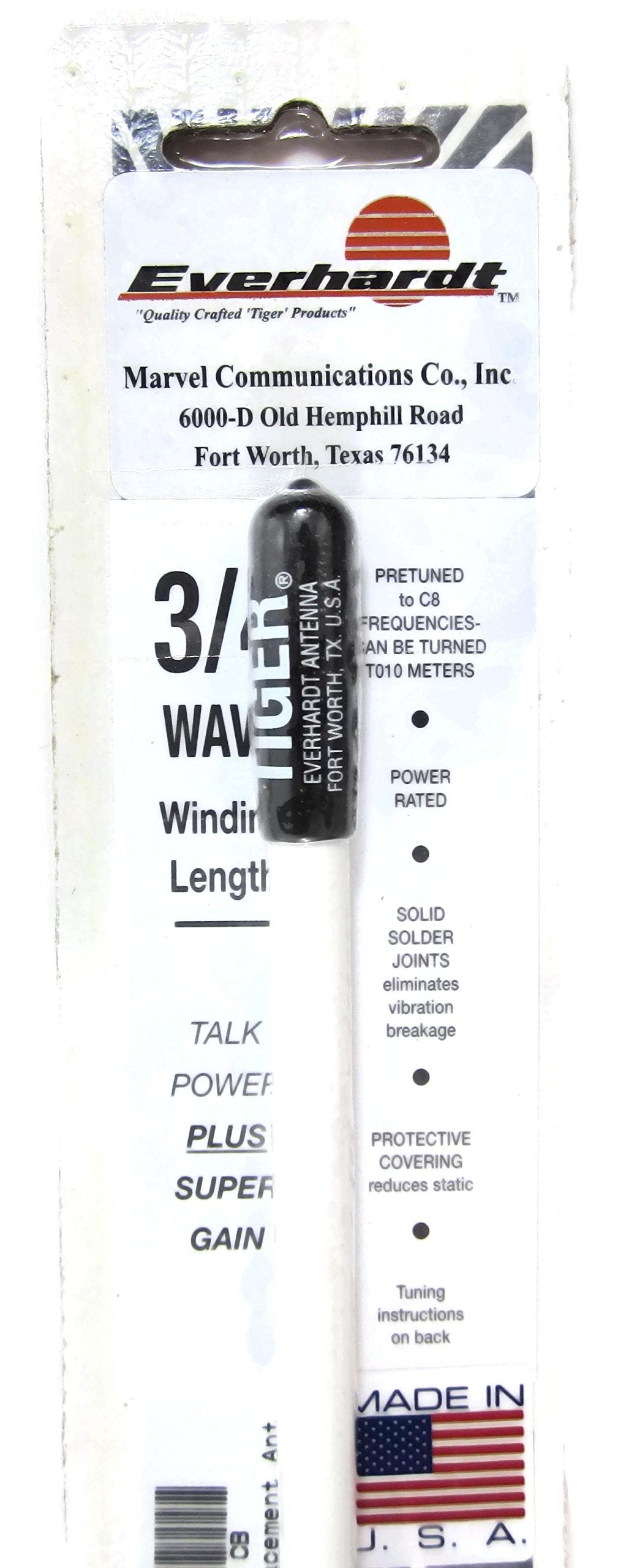 Lot of 2 Everhardt TSM2-W 3/4 Wave 2 ft Fiberglass “Super Flex†CB Radio Antenna - White