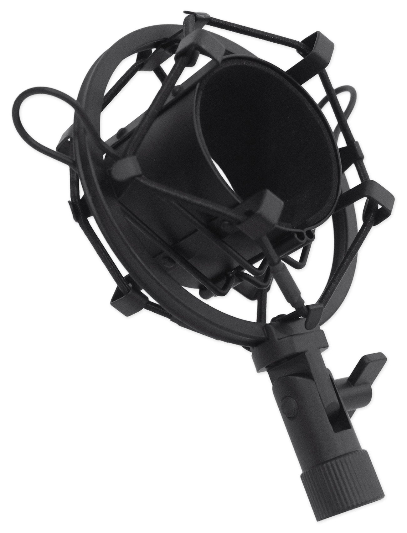 Rockville RCM02 Pro Studio Condenser Microphone, Cardioid Pattern, All-Aluminum Chassis with Steel Basket, Dual Connectivity XLR and 3.5mm, Shock
