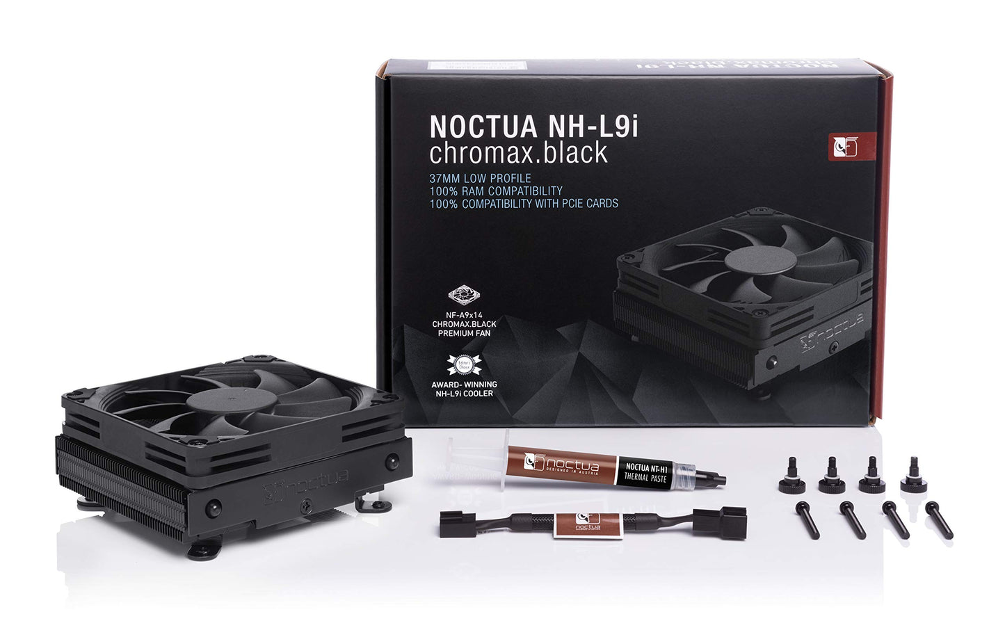 Noctua NH-L9i chromax.Black, Premium Low-Profile CPU Cooler for Intel LGA1200 & LGA115x (Black)