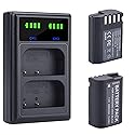 2400mAh DMW-BLK22 Battery, 2 Packs, Compatible for Panasonic Lumix DC-S5 DC-S5 II DC-S5 IIX GH5 II GH6 S5II S5M2 GH5M2 Cameras Battery Charger Set