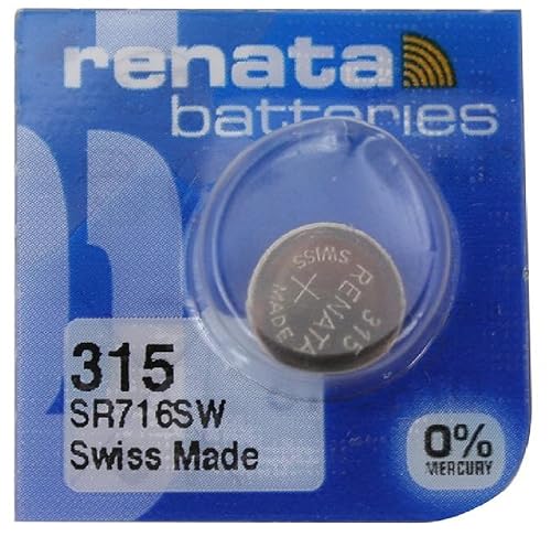 Renata 315 SR716SW Batteries - 1.55V Silver Oxide 315 Watch Battery (10 Count)