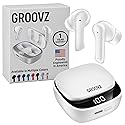 Groovz True Wireless Earbuds with Charging Case - Designed and Engineered in The USA - IPx4 Water Resistant Bluetooth Earbuds Compatible with Apple…
