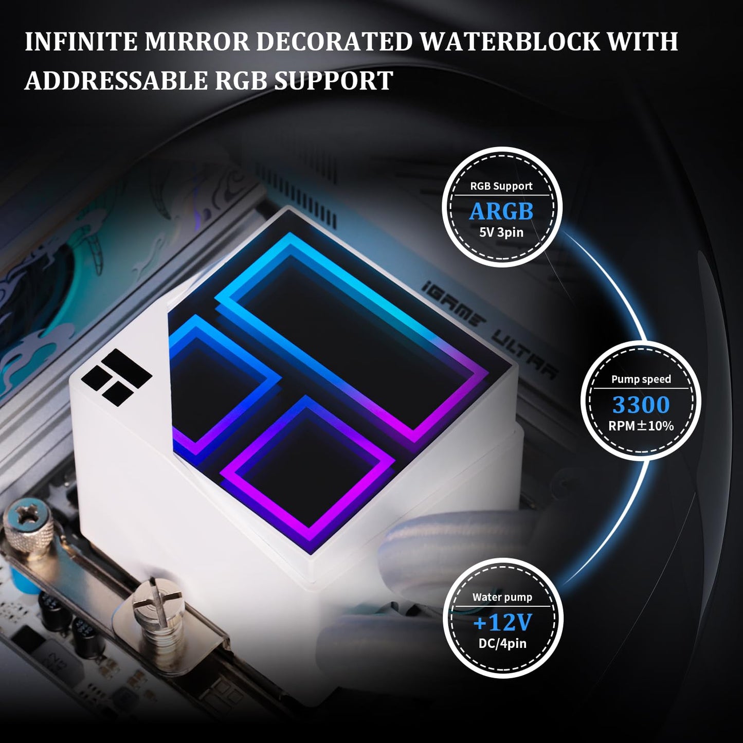 Thermalright Frozen Infinity 360 White Liquid CPU Cooler,Triple PWM Fans with 2000RPM,Desktop CPU Aio Cooler,for AM4/AM5&Intel