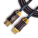 SatelliteSale Digital Ultra High-Speed HDMI 2.1 Cable 4K/120Hz 8K/60Hz 48Gbps Universal Wire Black Cotton Cord 3 feet