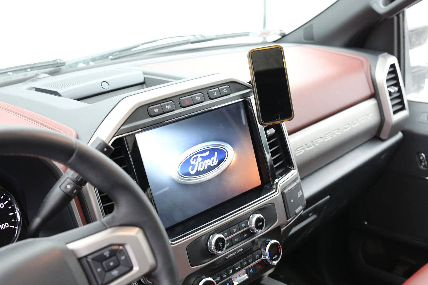 Course Motorsports DirectFit Phone Mount for Ford Super Duty (2022+ with Sync 4) Compatible with All Phones - Magnetic Charging Head
