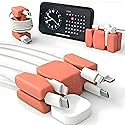 CordBrick Silicone + Steel Weighted Cord Holder for Nightstand, Travel Cord Management, iPhone Accessory, Easter Basket Stuffers for College Students