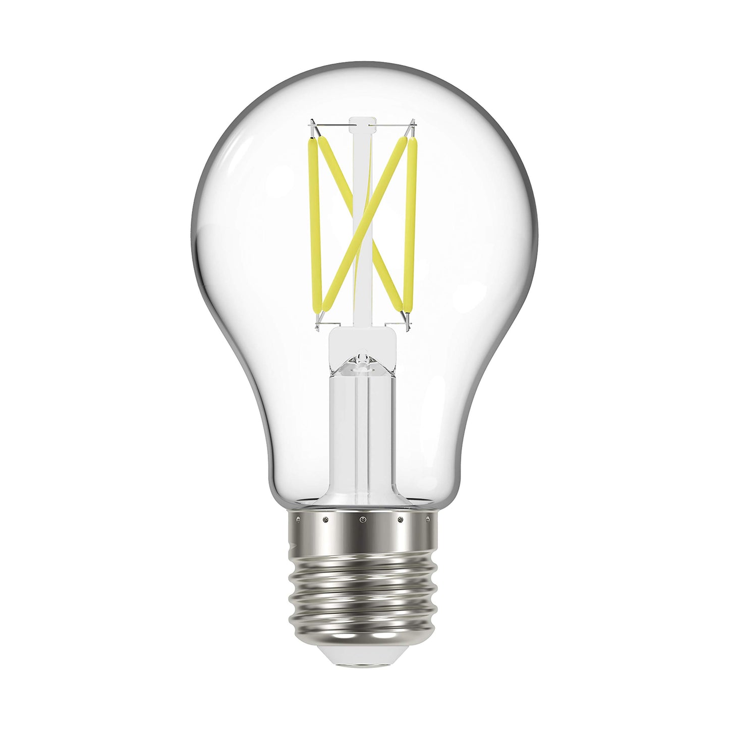 Satco S12408, Clear, Medium Base, 2700K, 90 CRI, 120 Volt, 5 Watt LED A19 Bulb