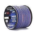 Orion Cobalt S10300PB 10 Gauge AWG (300-Ft Blue/Clear) High Powered Car Speaker Wire Roll, Surround Sound, Home Theater Speakers, RV Audio | 2x10