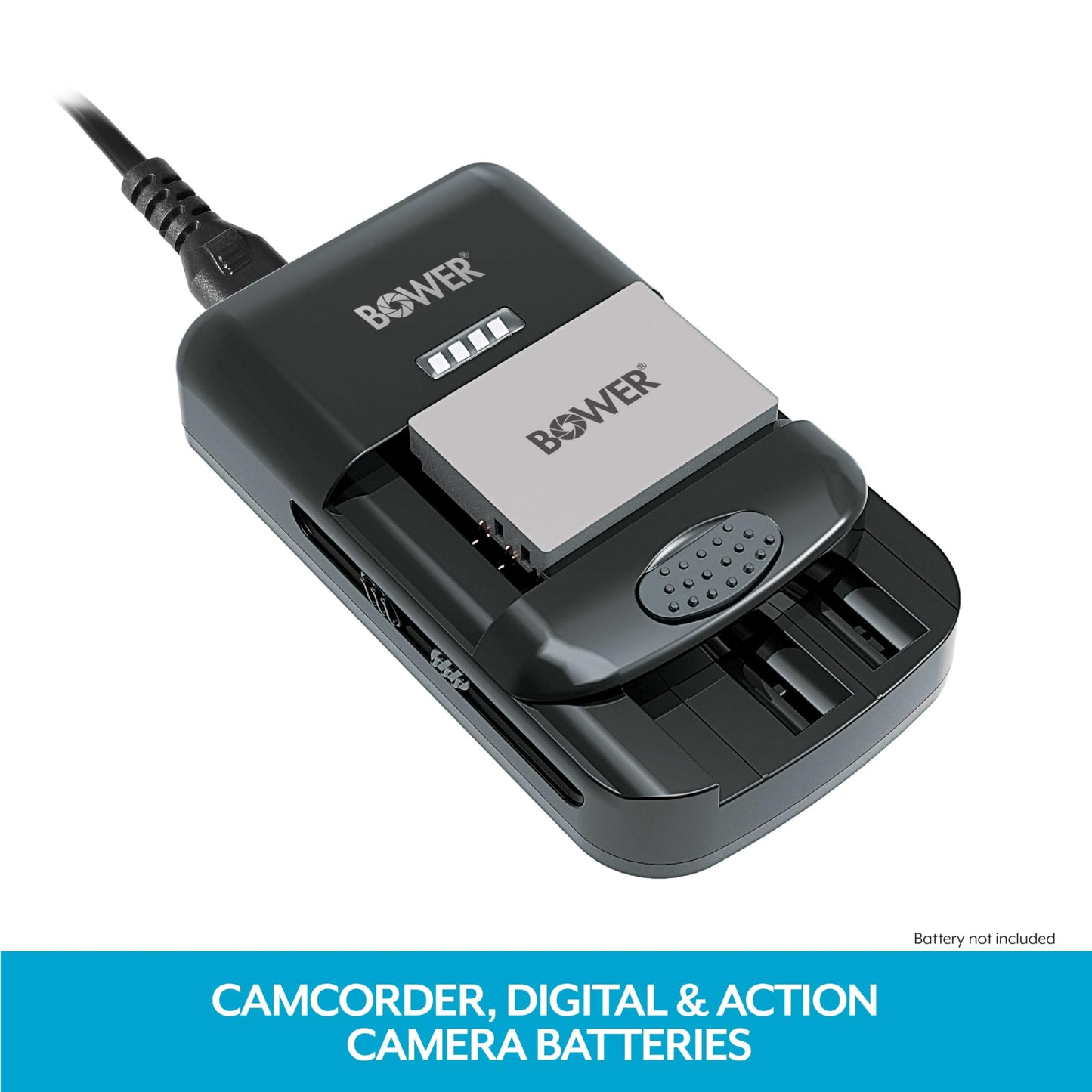 Bower Universal Battery Charger for DSLRs, Cameras, Camcorders, 3.7V/7.4V Li-ion Batteries, 5.04W Power Output
