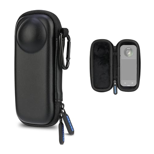 NEEWER BASICS Carrying Case Compatible with Insta 360 X5, Portable Small Travel Protector Hard Shell Protective Storage Bag with Carabiner, Action