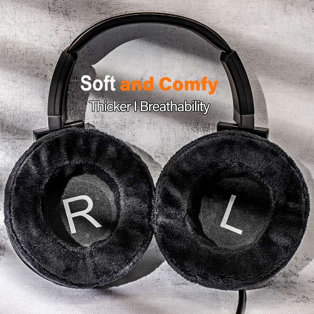 TRANSTEK Replacement Ear Pads Compatible with HD668B, SR850, ATH-A900, ATH-AD500X, ATH-A700, AD700X, AD900X, ATH-A990z, ATH-R70X, ATH D700X, AD1000X