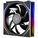 Thermalright TL-M12Q CPU Fan 120mm Case Cooler, PWM Connector Silent Computer Cooling with S-FDB Bearing,PC Fan with ARGB Mirror Light Effect,Low