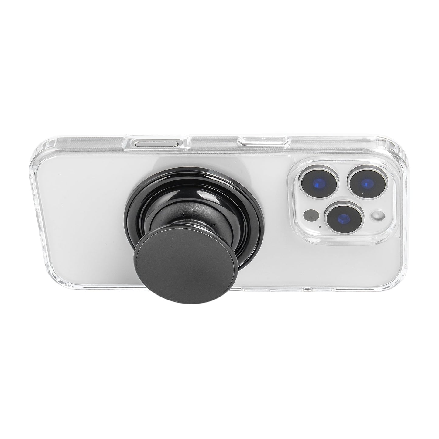 FAB POPS Magnetic Cell Phone Grip, Expanding Landscape Kickstand, Snap-On Magnetic Attachment, Universal Adhesive Adapter Ring Included, Removable