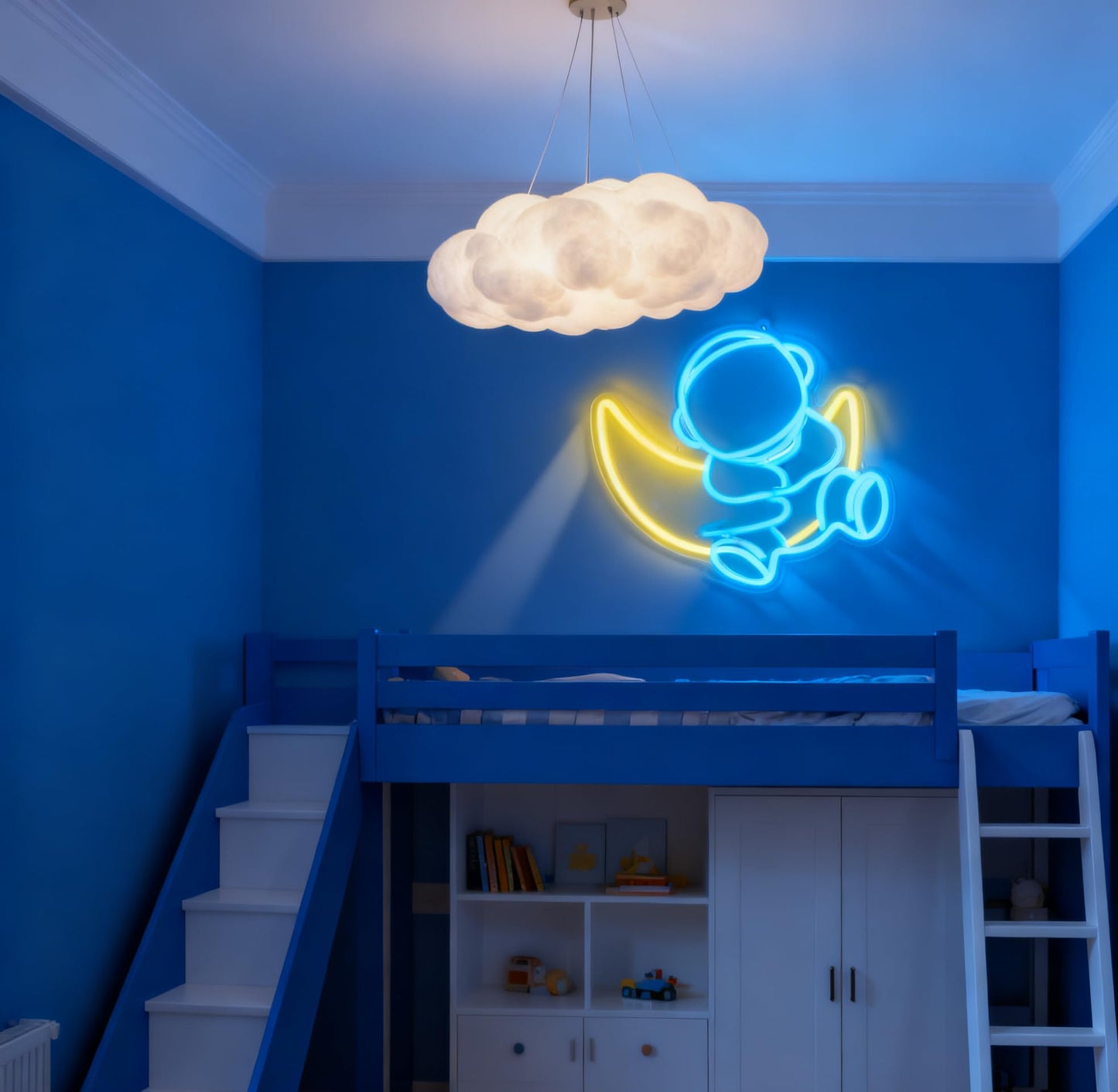 Astronaut Neon Sign, Space Theme Cute Astronaut Accent USB Powered Decorative Neon Light for Home Bedroom Living Room Wall Table Decor Light Up Sign