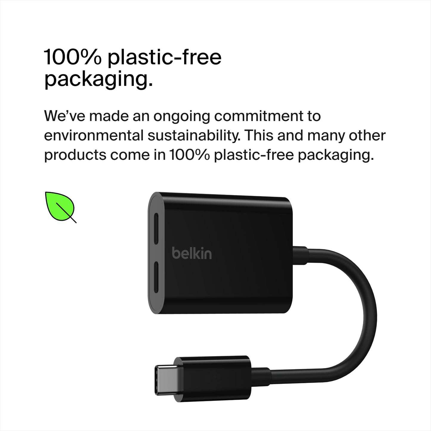 Belkin RockStar USB-C Audio + Charge Adapter, Headphone Adapter w/ USB-C 60W Power Delivery Fast Charging for iPhone, iPad Pro, Galaxy, Note, Google