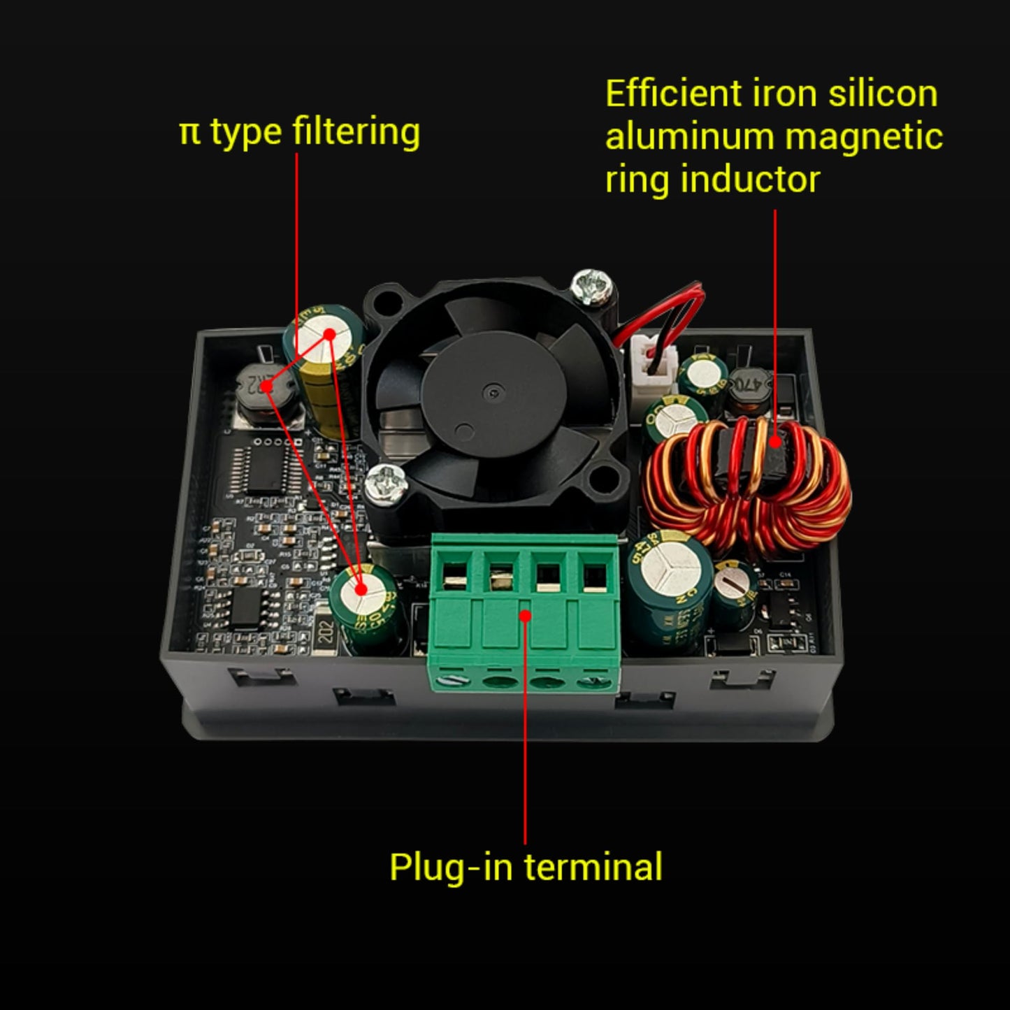 TKXEC Color Display Adjustable 90W DC DC Buck Boost Power Converter CC CV 0.5-36V 5V 6V 12V 24V Power Module Regulated Laboratory Power Supply