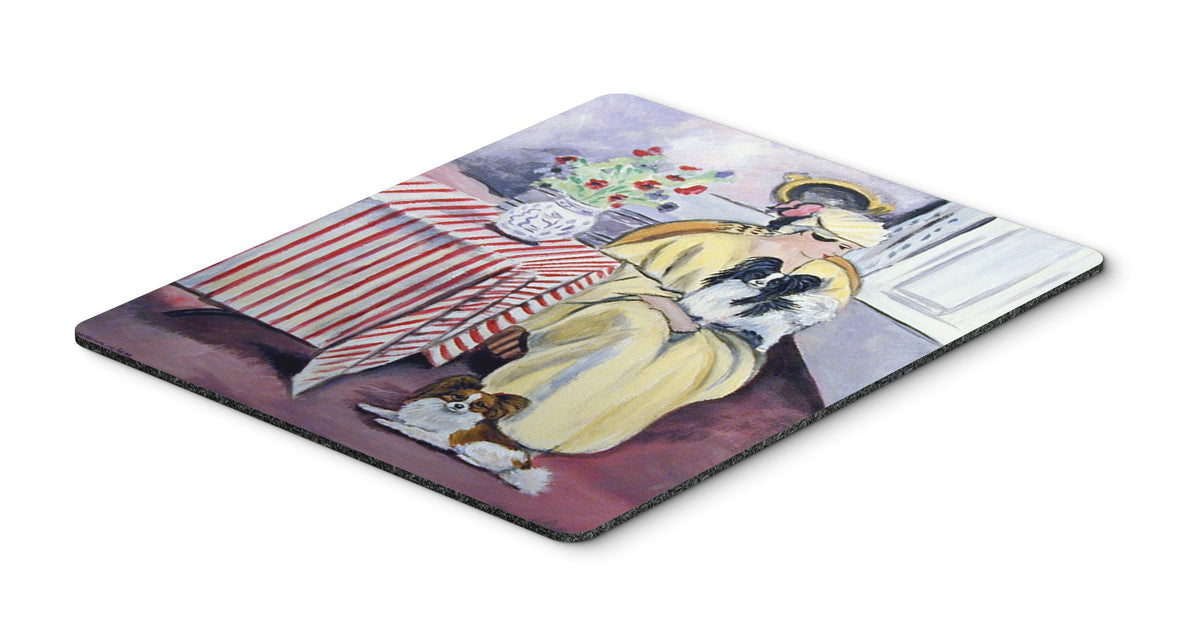 Caroline's Treasures 7069MP Lady with her Papillon Mouse Pad, Hot Pad or Trivet for Home Office Gaming Working Computers Laptop Mouse Mat,Washable