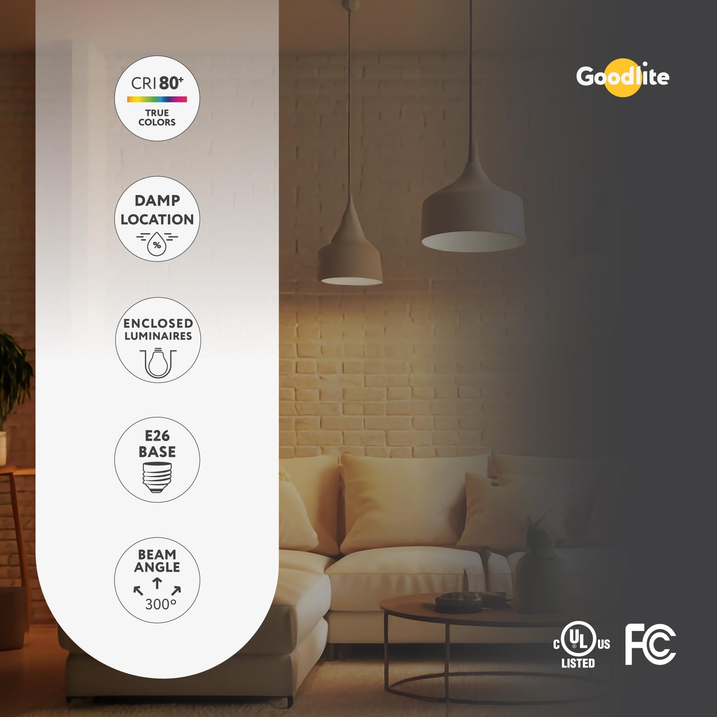Goodlite G-19930 3-Way LED Bulb 50/75/100W Equivalent 500/1000/1600 Lumens, Soft White 2700k,E26 Base,