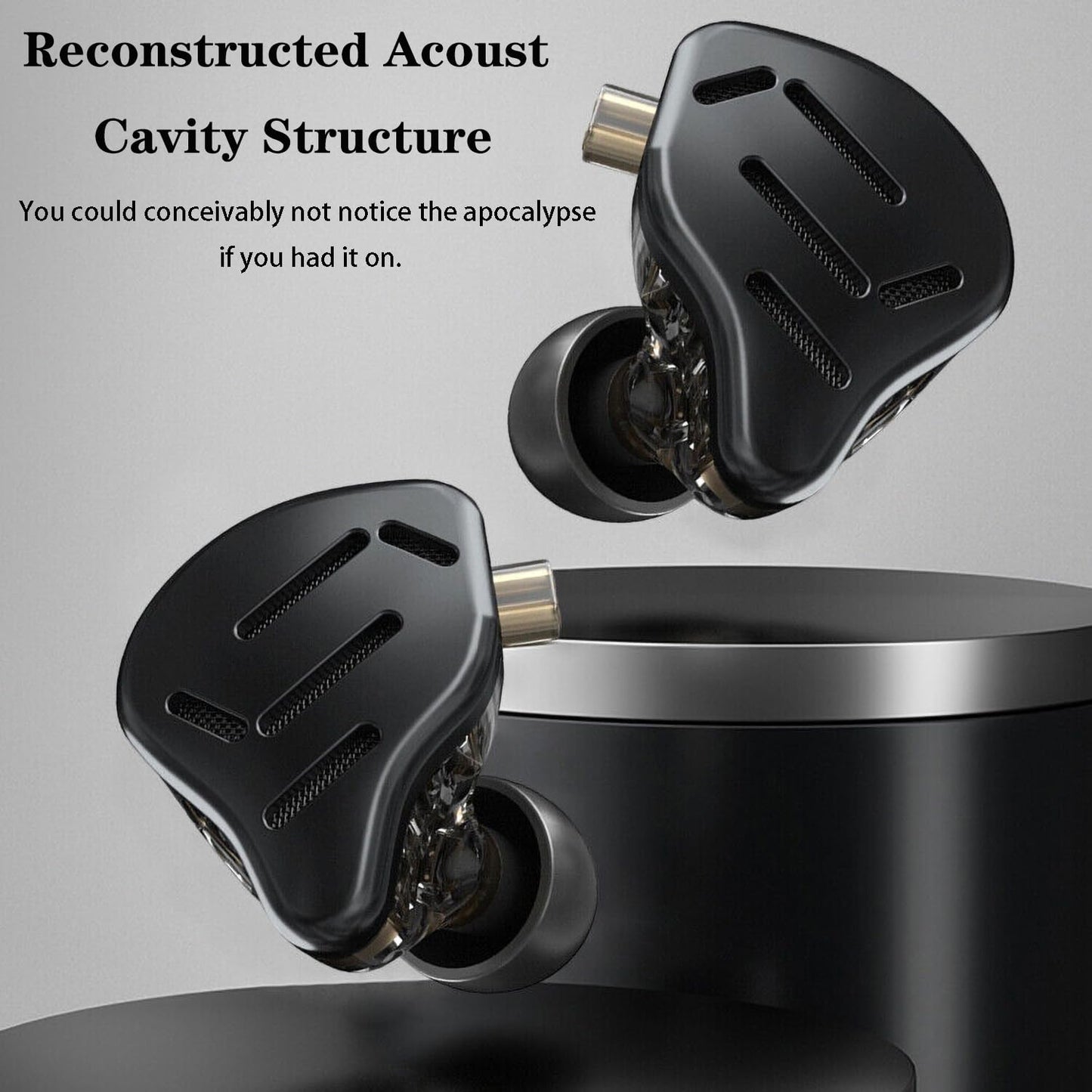KZ Zax in Ear Headphones 7BA+1DD Hybrid 16 Drivers HiFi Noise Cancelling in Ear Monitor, Zin Alloy Shell Metal Wired Earphone with 3.5mm Jack…