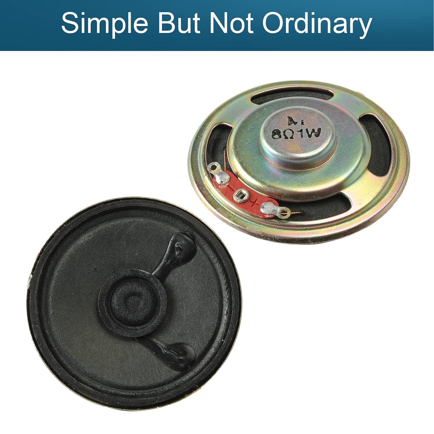 Fielect DIY Magnetic Speaker 1W 8 Ohm 50mm Diameter Round Shape Replacement Loudspeaker 1pcs