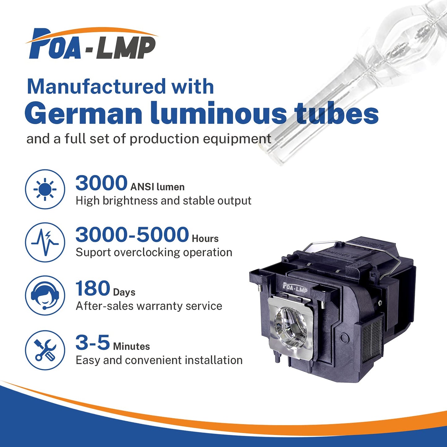 LP85 Replacement Projector Lamp For ELPLP85 V13H010L85 Epson PowerLite Home Cinema 3900 3800 3700 3600e 3500 3200 3100 3000 EH-TW7100 EH-TW7000