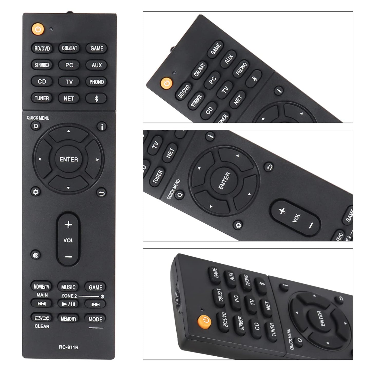 New RC-911R RC911R Remote Control for for Onkyo AV Receiver Speaker TXRZ810 TX-NR555 TX-NR787 TX-RZ610 TX-RZ710 TX-NR777 HT-R695 HT-S7800 TX-NR575