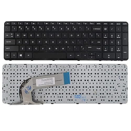 SUNMALL Keyboard Replacement with Frame Compatible with HP Pavilion 17-E 17-E000 17-e100 Serries Laptop Black US Layout