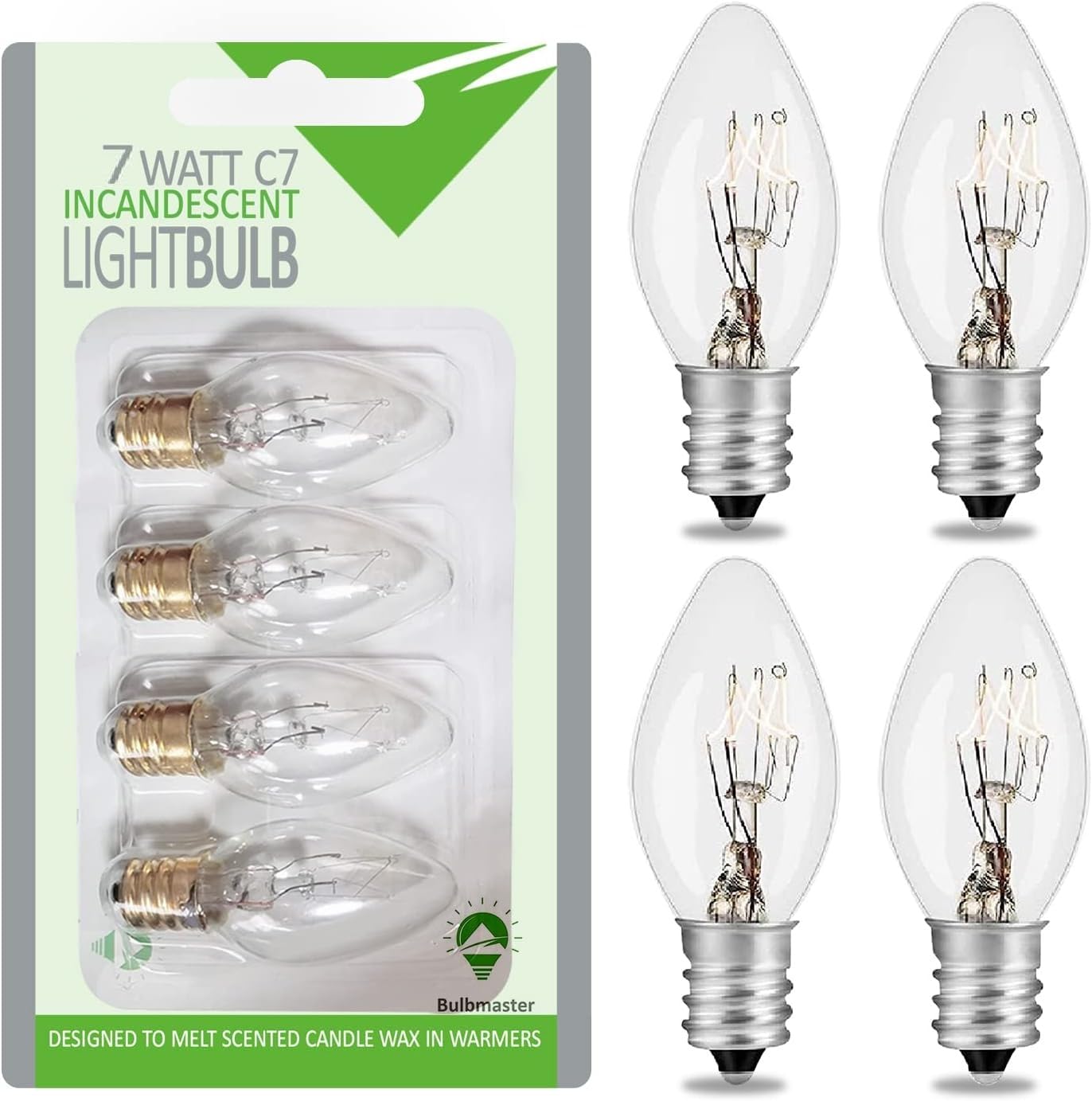 BULBMASTER 7 Watts Night Light Bulb Replacement for Medium/Large Himalayan Salt Lamps Rocks Long Lasting Incandescent Bulbs E12 Candelabra Base
