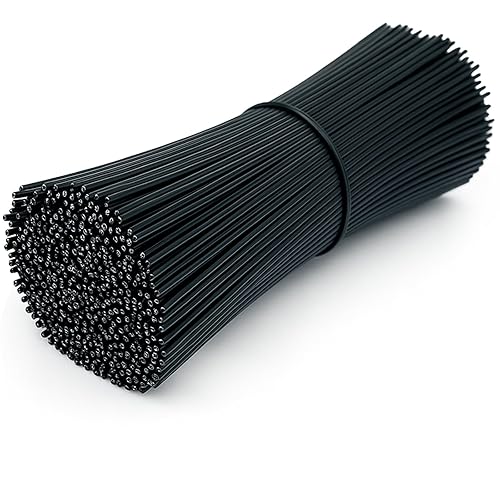 500-Pack Metallic Black Twist Ties - 6-Inch Reusable Cable, Wire & Bag Fasteners with Durable Metal Core