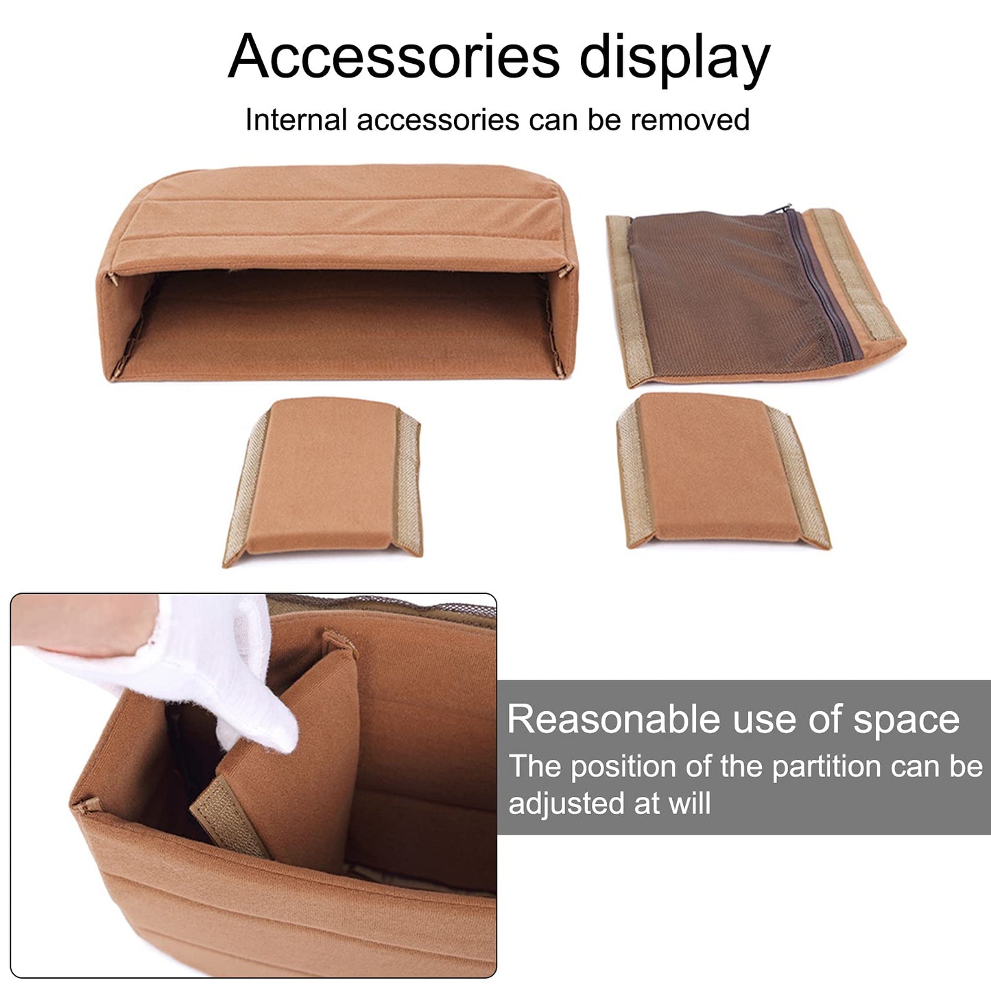 Jippedea Backpack Shockproof Foldable Camera Inserts Bag,Camera Lens Divider Storage Organizer,Padded Divider Case for Camera Bags Suit