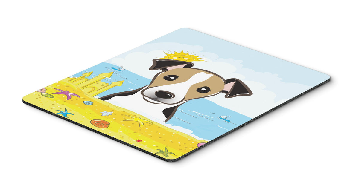 Caroline's Treasures BB2129MP Jack Russell Terrier Summer Beach Mouse Pad, Hot Pad or Trivet for Home Office Gaming Working Computers Laptop Mouse