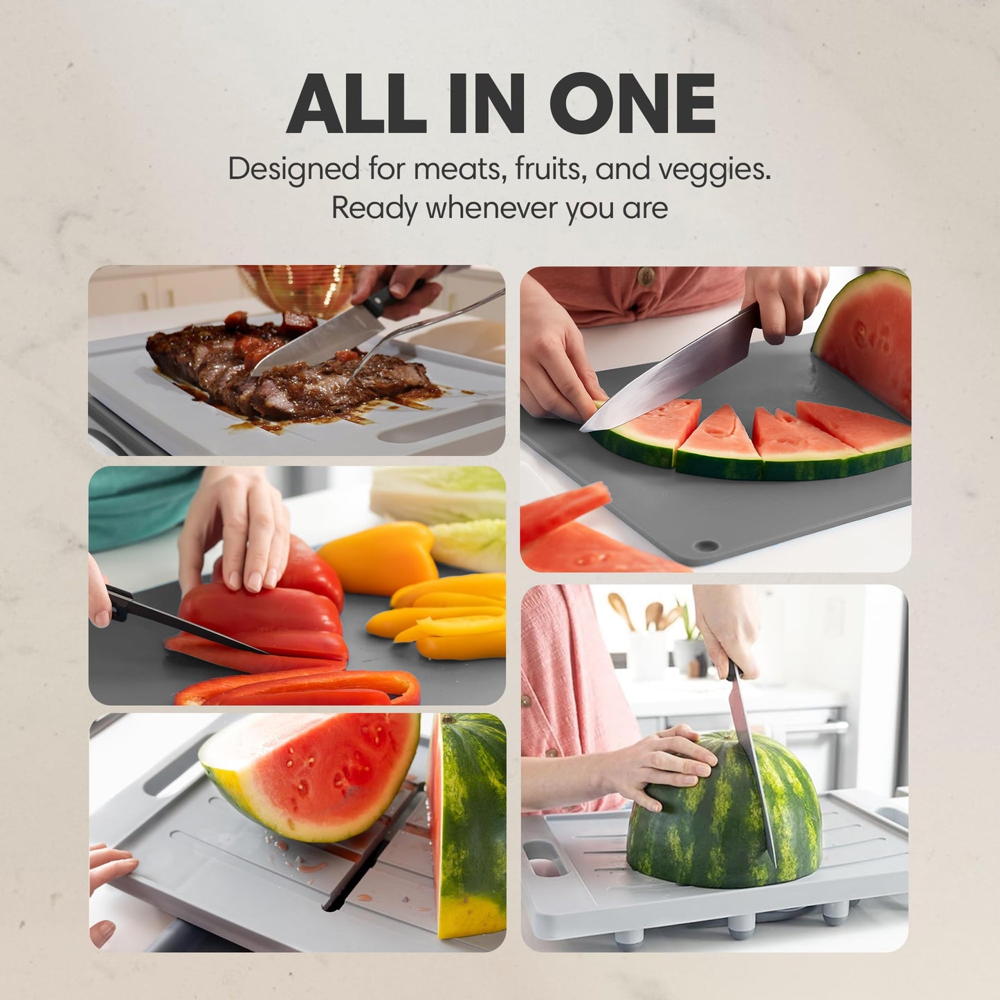 XL Meal Prep System Cutting Board - Large Cutting Board with Juice Groove, Spikes, Drip Tray & Removable Surface - Carving Board - BBQ Essential…