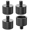 Rigych 5/8 Female to 1/4 Male Mic Stand Adapter 4 Pcs 1/4 to 5/8 Mic Screw Adapter for Camera Mount Mic Mount Tripod Stand Monitor