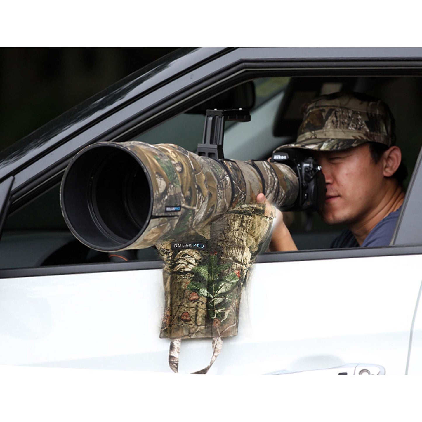 Rolanpro Lens Window Pillow, Universial Car photography bean bag, Car Window Bag for telephoto lens #1 Brown Jungle ?Empty Bag?