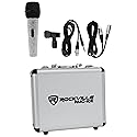 Rockville RMC-ICE Pro Dynamic Vocal Microphone, Cardioid, Faux Diamond-Covered, Rugged Metal Body, 2 Cables, Case, Mic Clip, for Stage, Studio