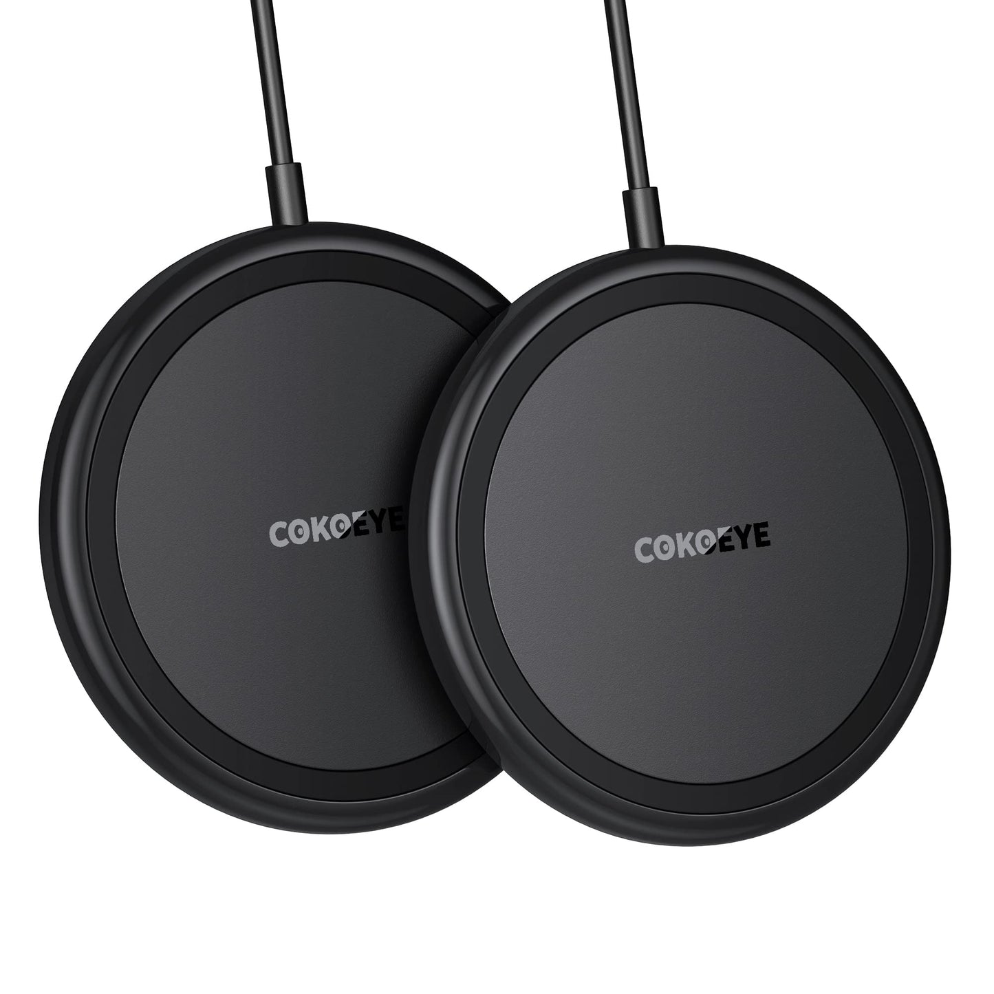COKOEYE Wireless Charger, 15W Max Fast Wireless Charging Pad 2-Pack Compatible with iPhone 17/17 Air/17 Pro/17 Pro Max/16/15/14/13/12/Samsung