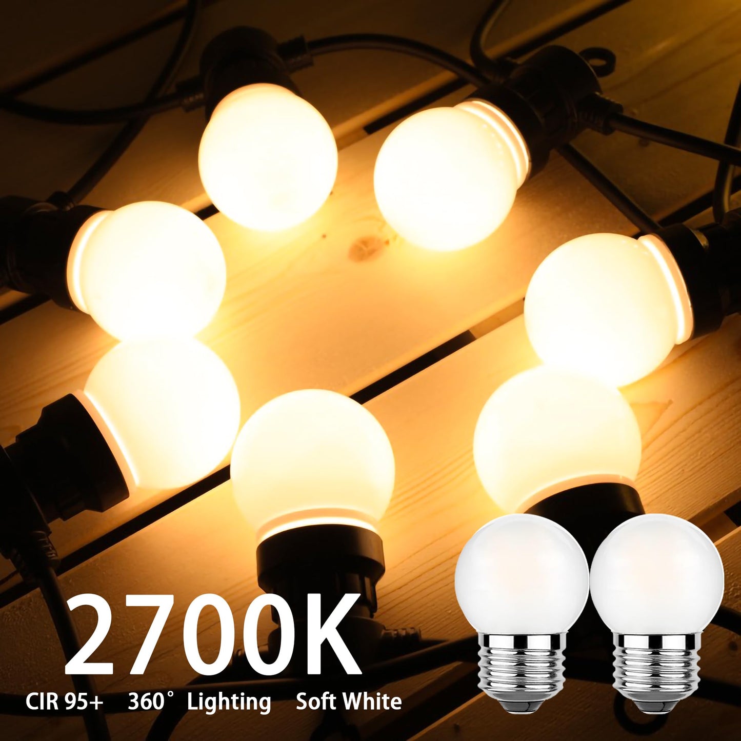 Figame G40 1.5W LED E26 4-Pk 2700K Soft Night Light
