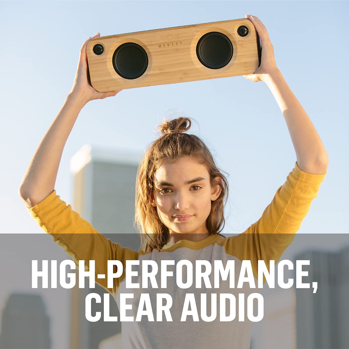 House of Marley - Get Together Bluetooth Portable Bluetooth Speaker and Audio System - 3.5 Woofer & 1 Tweeters, 30m Wireless Range, 8 Hour Playtime