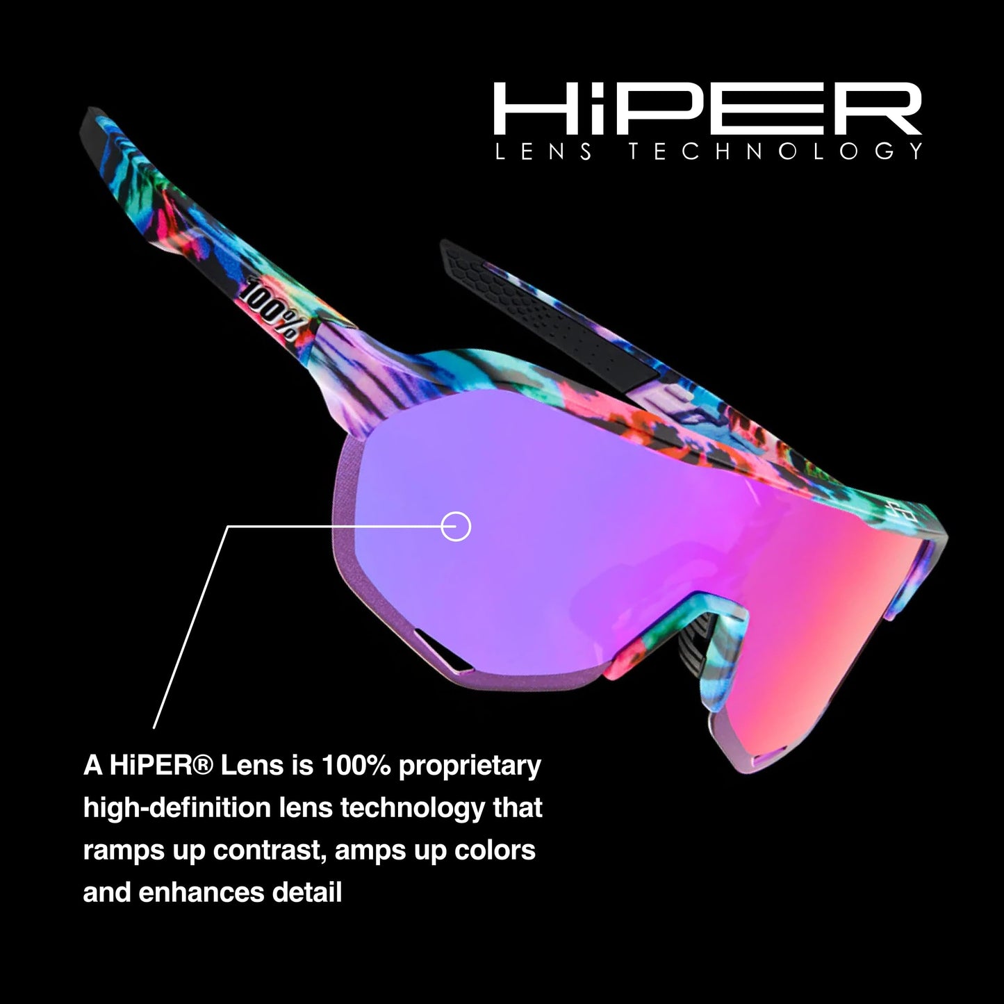 100% S2 Sport Performance Cycling Sunglasses (Soft Tact Black - Smoke Lens)