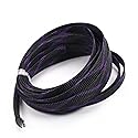 Othmro 16.4ft Length PET Flexible Braided Cable Sleeves 0.47in Width Wire Loom Sleeving and Organizers Flexible Wire Mesh Sleeves for TV Audio PC