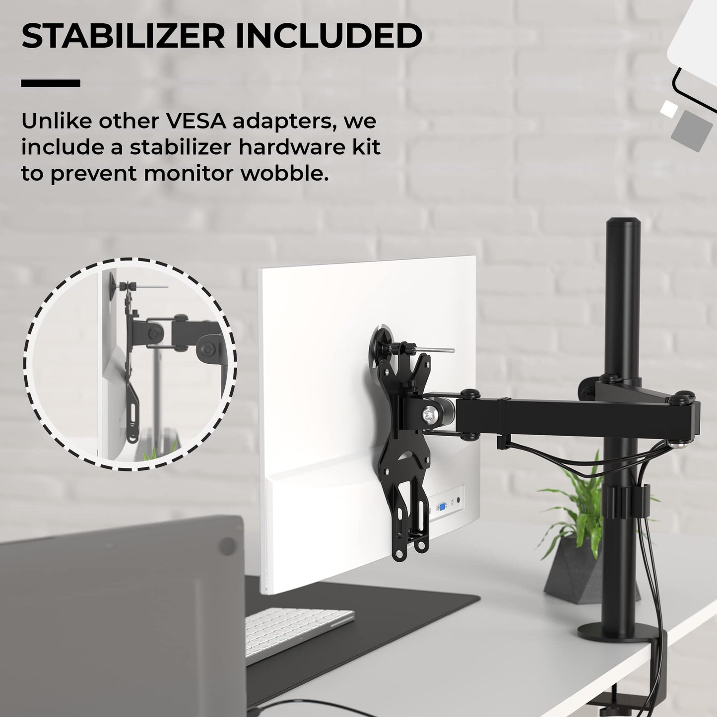 HumanCentric VESA Mount Adapter for HP Monitors 22er, 22es, 22f, 23er, 23es, 23f, 24ea, 24ec, 24er, 24es, 24f, 24fw, 25er, 25es, 25f, 27er, 27ea