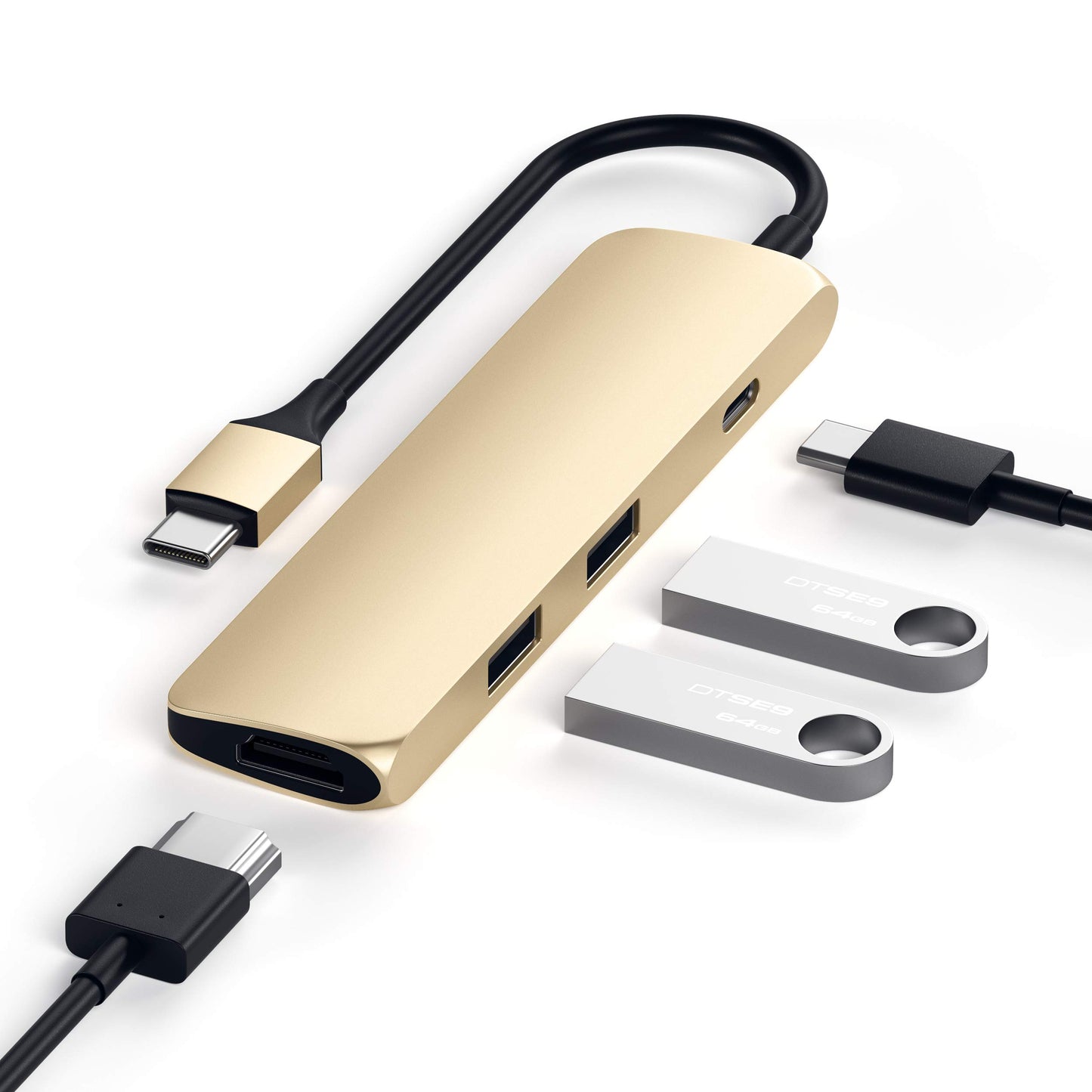 Satechi USB C Hub Multiport Adapter, USB-C Docking Station with 4K HDMI, 60W USBC PD Charging, 2 USB-A, for MacBook Air/Pro M5/M4, Dell, HP, Surface…
