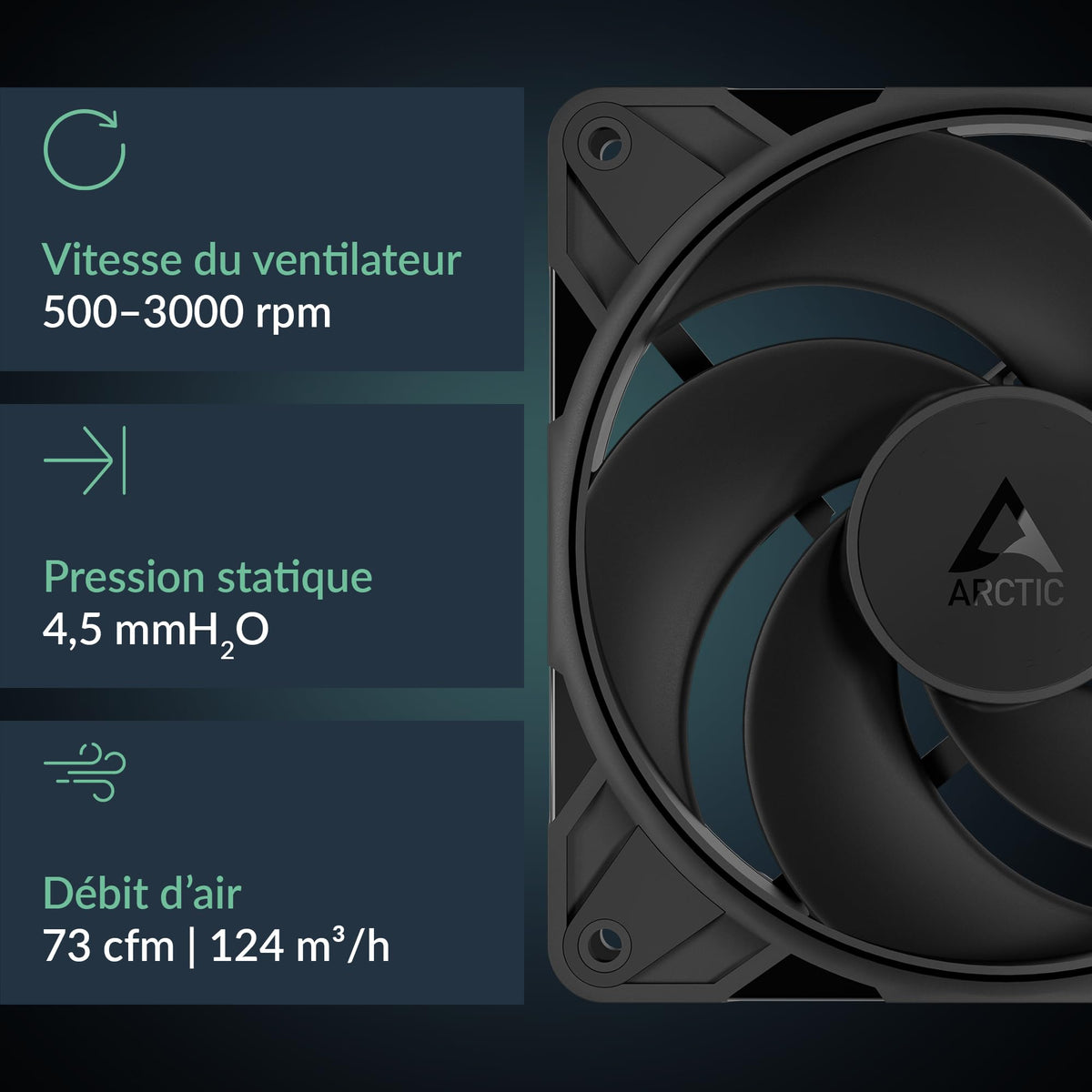 ARCTIC P12 Pro Reverse - 120 mm Premium Fan with Reverse Airflow