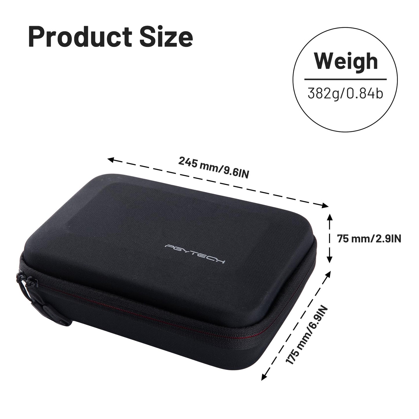 PGYTECH Camera Carrying Case Storage Box Handbag, Splashproof & Hardshell for OSMO Action 6/5 Pro/Pocket 3/Xtra Muse, Gopro 13/12, DJI FPV Battery