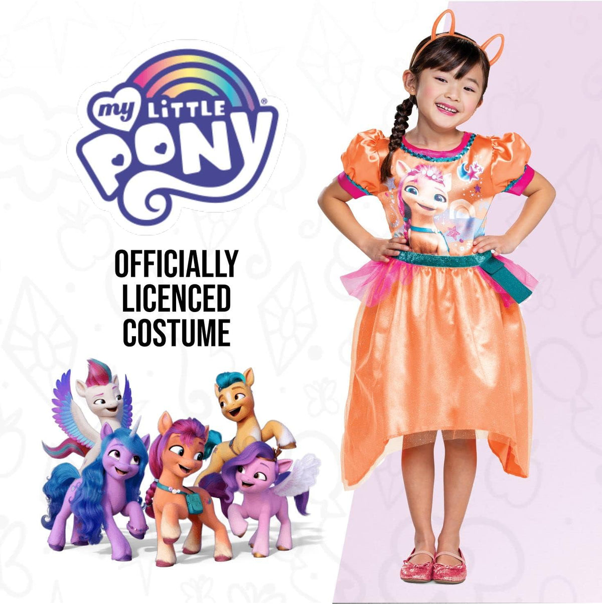 Disguise Sunny Starscout Costume for Girls, Official My Little Pony Tutu Dress Character Outfit, Classic Kids Size Medium (7-8)