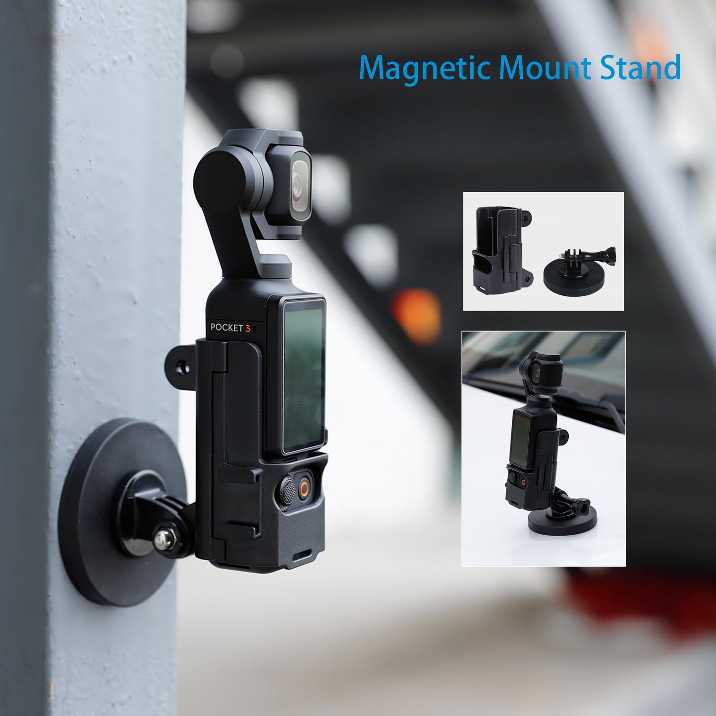 Accessory Kit for DJI Osmo Pocket 3, Magnetic Mount,Selfie Stick,Tripod,Phone Holder,Neck Mount,Backpack Clip Mount,Carrying Case,Desktop Mount